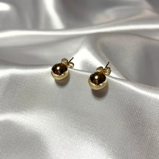 Aros Esfera Aurea Laminados en oro 14K