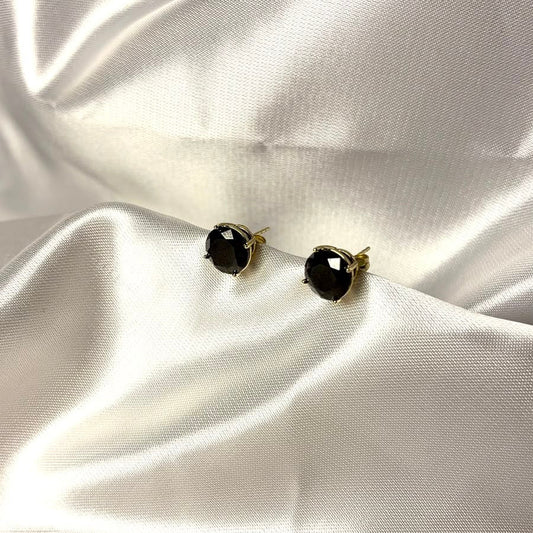 Aros Noir Elegance laminado en oro 14K