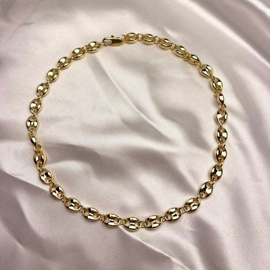 Cadena tipo Gucci laminado 14K