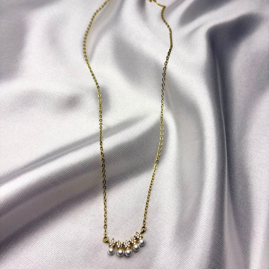 Collar Perla Serena laminado en oro 14K